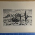 Lyman Byxbe etching of The Desert